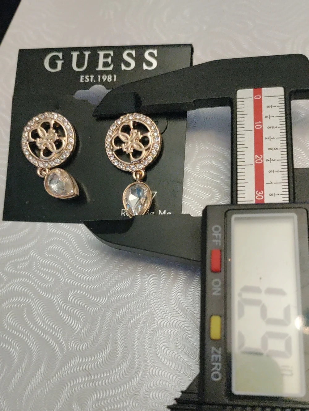 GUESS Gold-Tone Crystal Drop Earrings